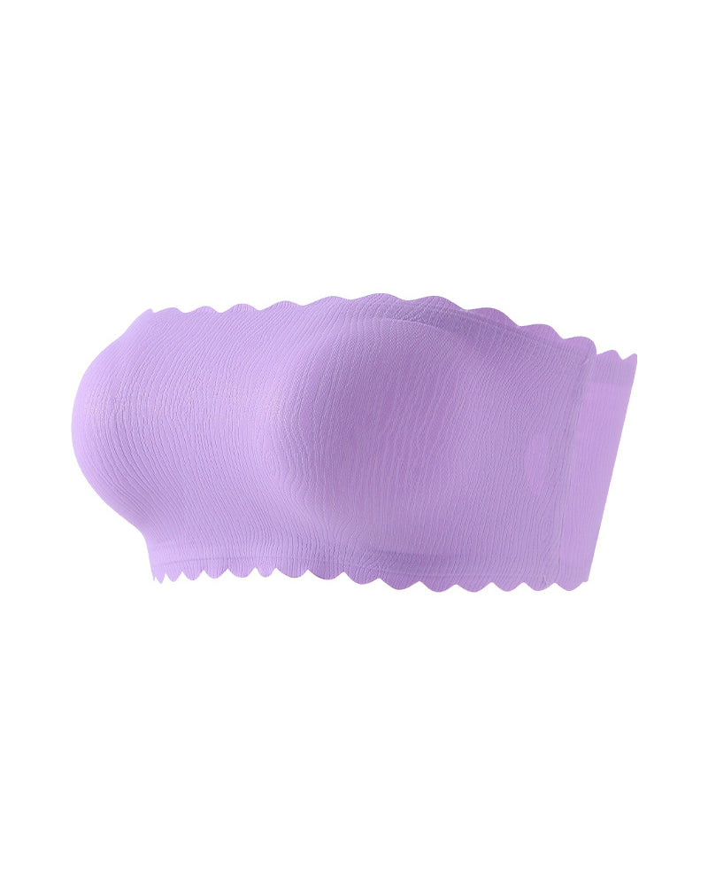 Sexy Seamless Ice Silk Strapless One-Piece Push-Up Bra Wire-Free, Strapless, Non-Slip