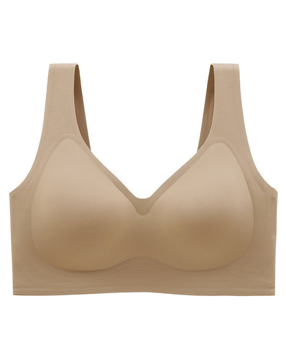 Fat Plus Size Traceless Underwear Set Bra Large Chest Small Comfortable No Rings