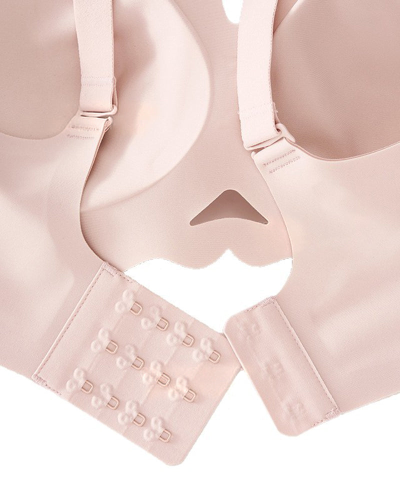 Liquid Foundation Invisible Underwear Women's Small Chest Push-up Jelly Gel Anti-sagging Latex Thin Cup Beautiful Back Bra Summer Seamless