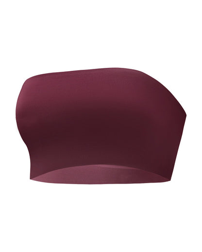 Plus Size Seamless Ice Silk Strapless Bra for Women Sheer Breathable Sexy Push-Up Strapless Lingerie for Women