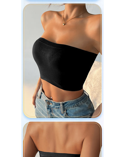 Strapless, bandeau, bralette, seamless, invisible, breathable, flattering back, anti-slip, comfortable women's lingerie