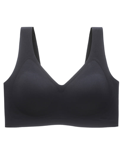 Fat Plus Size Traceless Underwear Set Bra Large Chest Small Comfortable No Rings