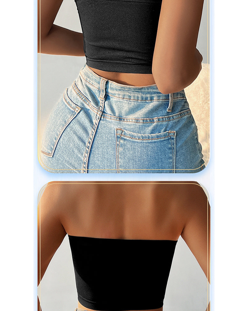 Strapless, bandeau, bralette, seamless, invisible, breathable, flattering back, anti-slip, comfortable women's lingerie