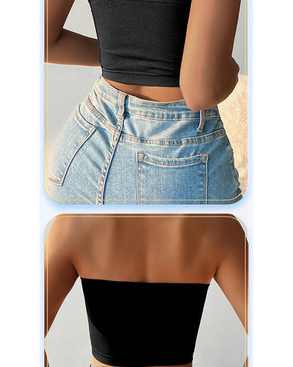 Strapless, bandeau, bralette, seamless, invisible, breathable, flattering back, anti-slip, comfortable women's lingerie