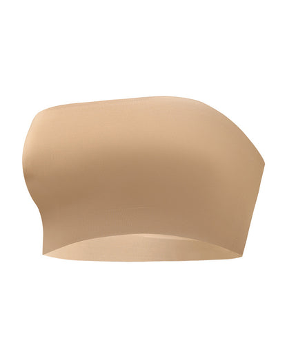 Plus Size Seamless Ice Silk Strapless Bra for Women Sheer Breathable Sexy Push-Up Strapless Lingerie for Women