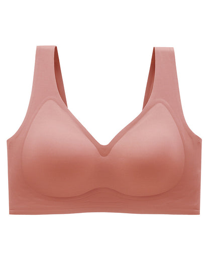 Fat Plus Size Traceless Underwear Set Bra Large Chest Small Comfortable No Rings