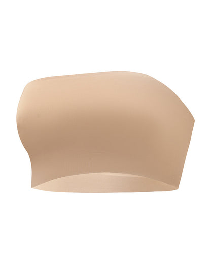 Plus Size Seamless Ice Silk Strapless Bra for Women Sheer Breathable Sexy Push-Up Strapless Lingerie for Women