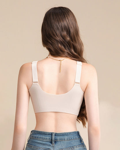 Front-Zip Nursing Bra Anti-Sagging Design Minimizes Appearance of Larger Busts Pregnancy & Postpartum Exclusive Thin-Style Nursing Bra