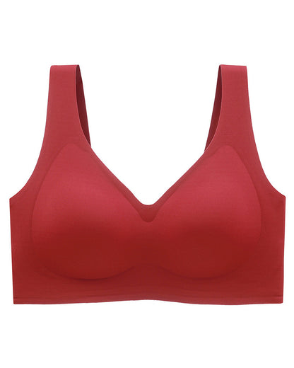 Fat Plus Size Traceless Underwear Set Bra Large Chest Small Comfortable No Rings