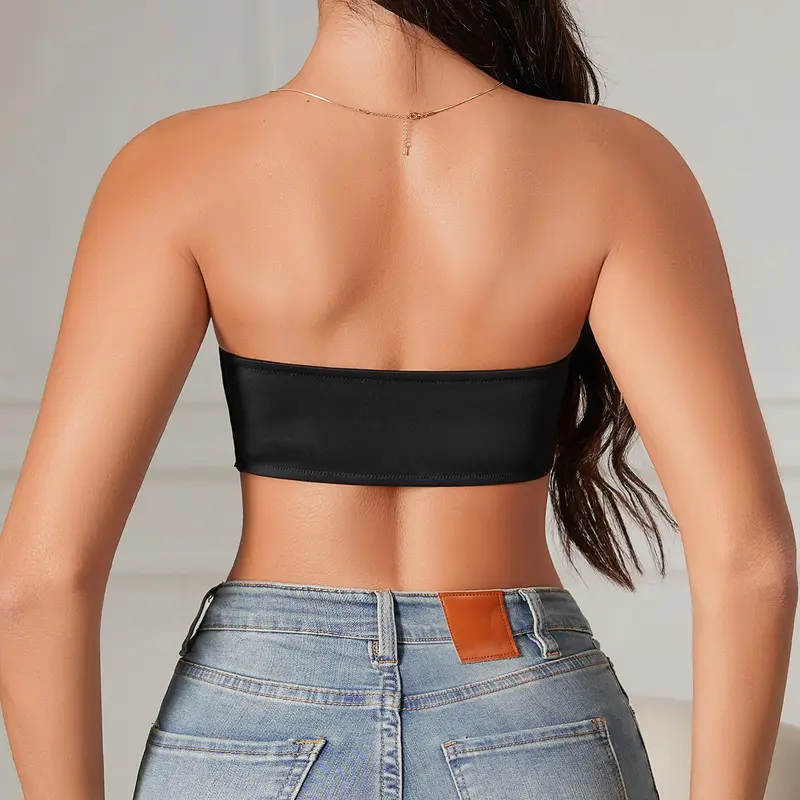 Front Closure Wireless Seamless Bandeau Bra