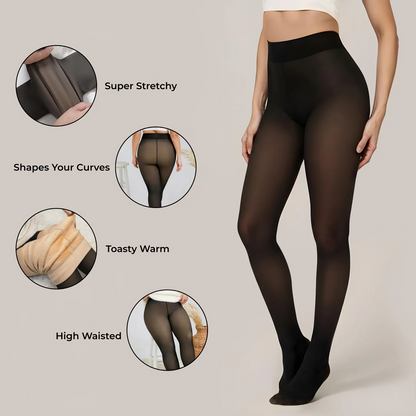 New model One-Seam Translucent Fleece Lined Tights