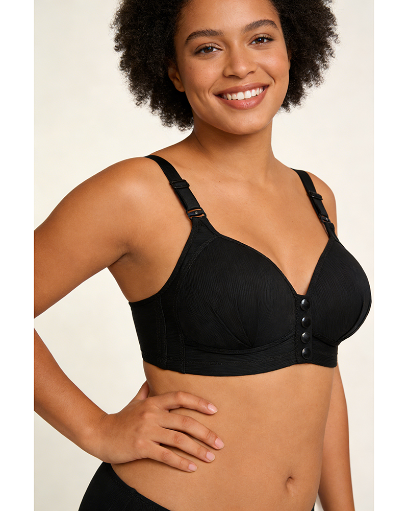 Plus Size Women's Lingerie Front-Closure Nursing Wire-Free Push-Up Side-Control Lightweight Cups