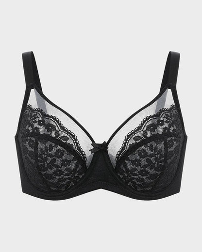 Floral Lace Minimizer Comfort Bra