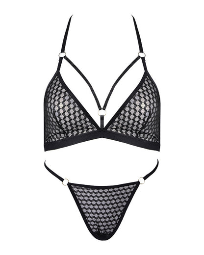 French Plus Size Lace Underwear Panties Set Hanging Neck Sexual Beautiful Back Breathable Women's Bra Set