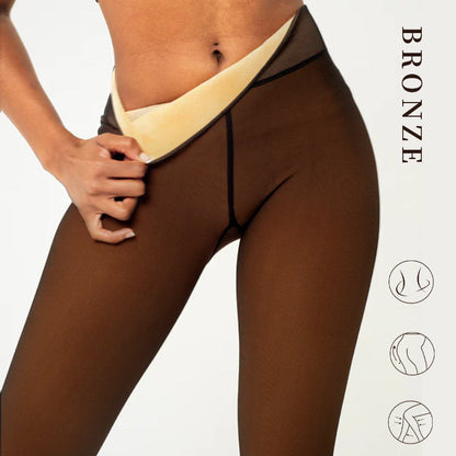 New model One-Seam Translucent Fleece Lined Tights