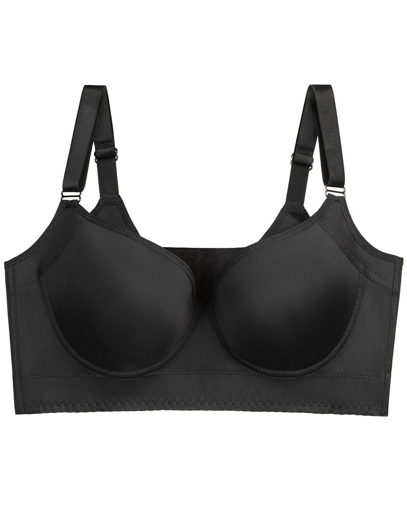 Large Size Smooth Seamless Sexy Lingerie Women's Gathered Breast Anti-sagging Rims Bra Deep V Bra