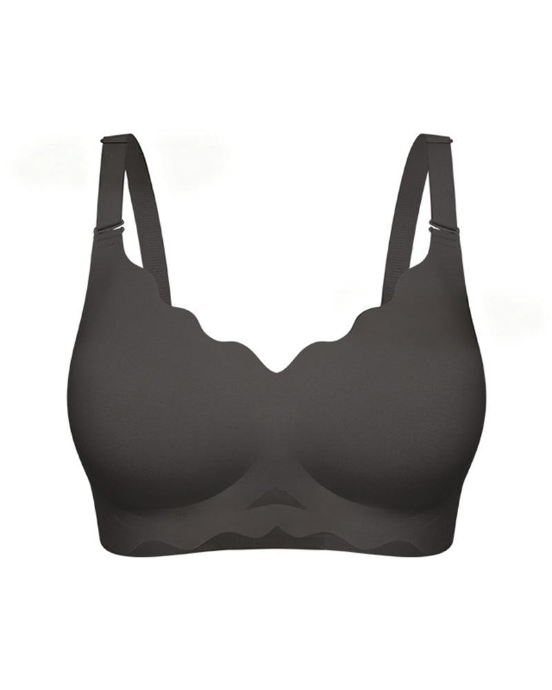 Liquid Foundation Invisible Underwear Women's Small Chest Push-up Jelly Gel Anti-sagging Latex Thin Cup Beautiful Back Bra Summer Seamless