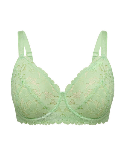 Ultra-Thin Lace Underwear for Women with Underwire E-Cup Bra - Minimize Appearance of Large Breasts, Gathering Effect, Plus Size, Anti-Sagging