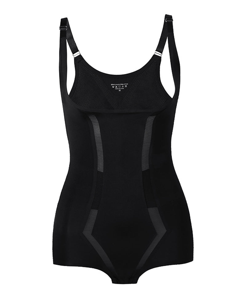 Plus Size Seamless Shaping Bodysuit Flatten Belly & Lift Buttocks Enhance Hips with Built-in Crotch No-Remove Shaping Undergarment