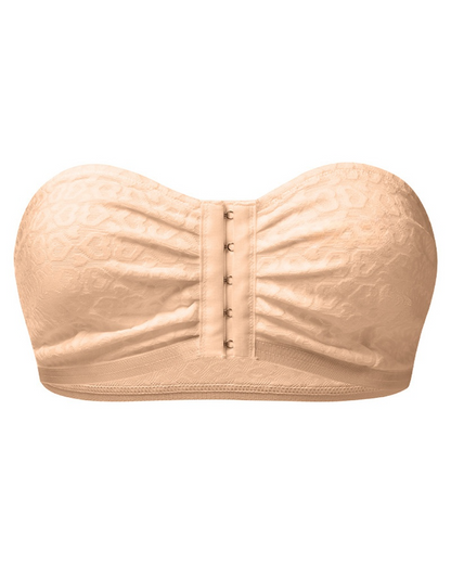 Front-Closure Strapless Bra Minimizes Large Bust Wrap-Style Non-Slip Push-Up Lace Strapless Bra