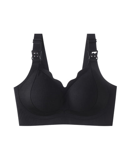 Nursing Bra Soft Support Wire-Free Anti-Sagging Large Cup Push-Up