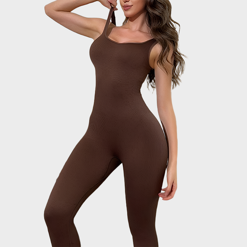 Seamless Square Neck Sport Jumpsuit