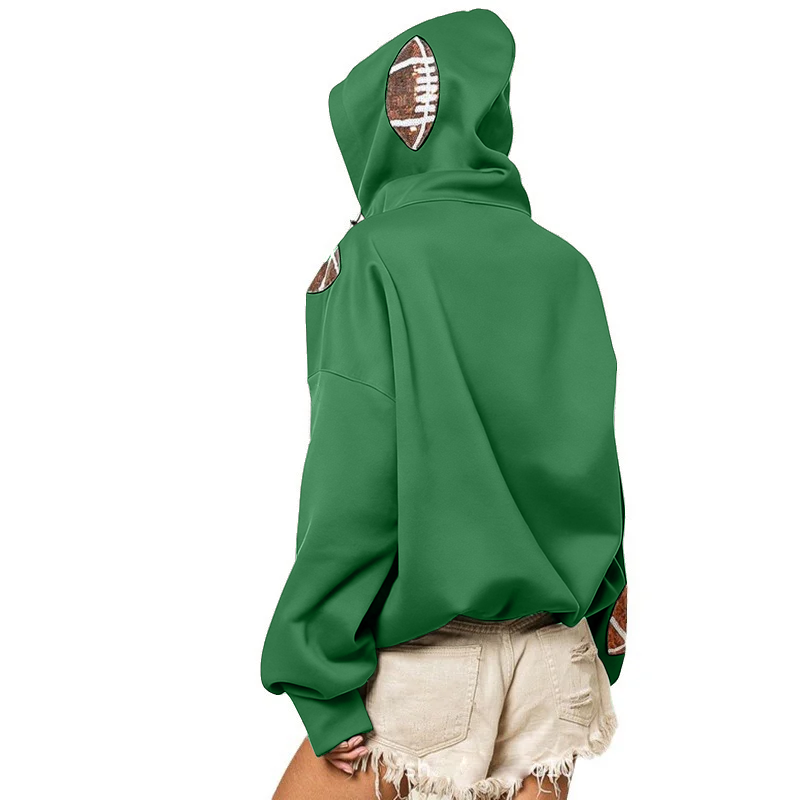 ‘Glam Kickoff’ Long Sleeve Zip Hoodie