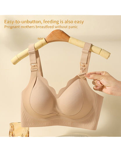 Maternity Nursing Bra Supportive, Anti-Sagging, Wire-Free Reduces Side Breast Bulge Postpartum Nursing Bra