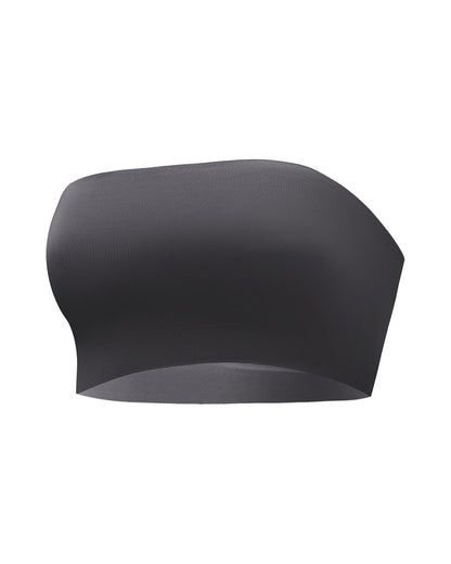 Plus Size Seamless Ice Silk Strapless Bra for Women Sheer Breathable Sexy Push-Up Strapless Lingerie for Women