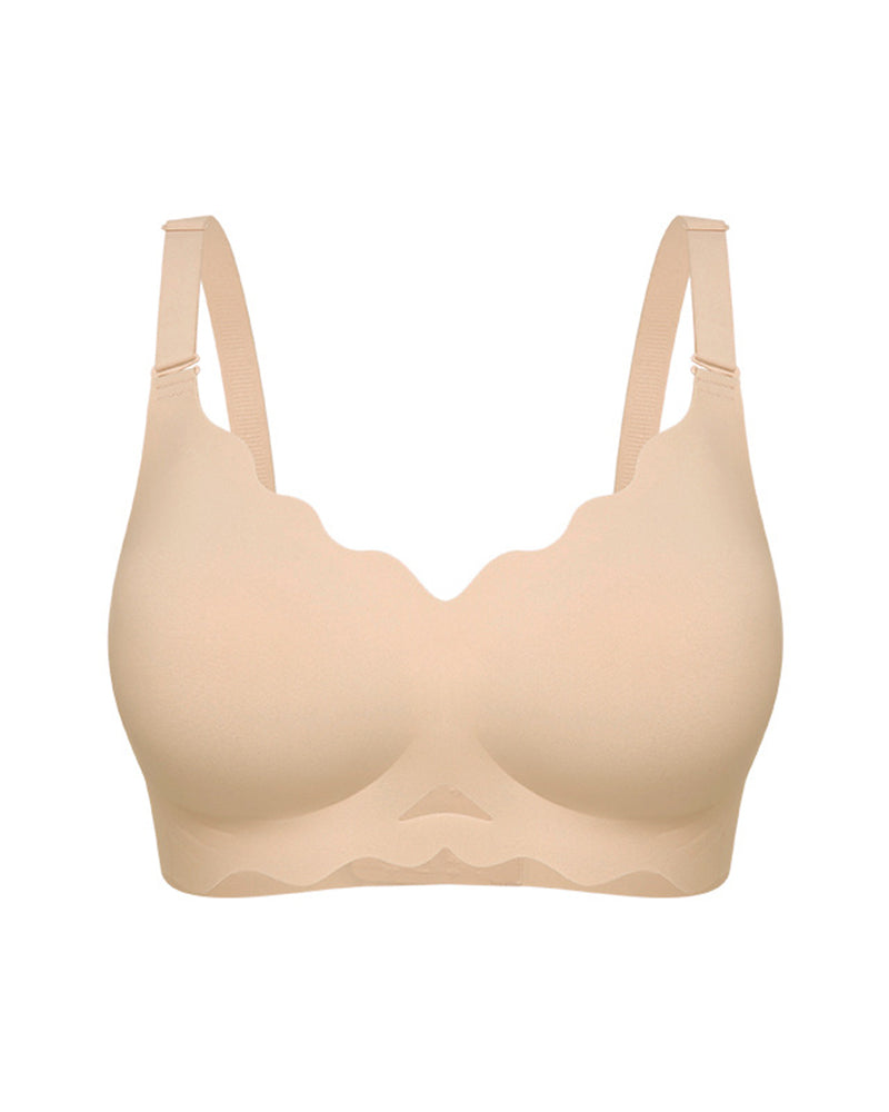 Liquid Foundation Invisible Underwear Women's Small Chest Push-up Jelly Gel Anti-sagging Latex Thin Cup Beautiful Back Bra Summer Seamless