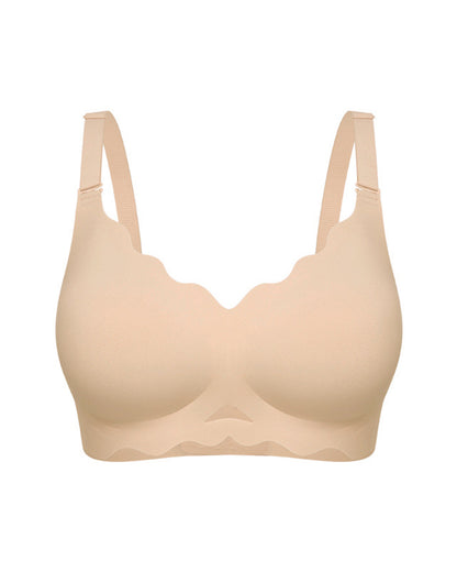 Liquid Foundation Invisible Underwear Women's Small Chest Push-up Jelly Gel Anti-sagging Latex Thin Cup Beautiful Back Bra Summer Seamless