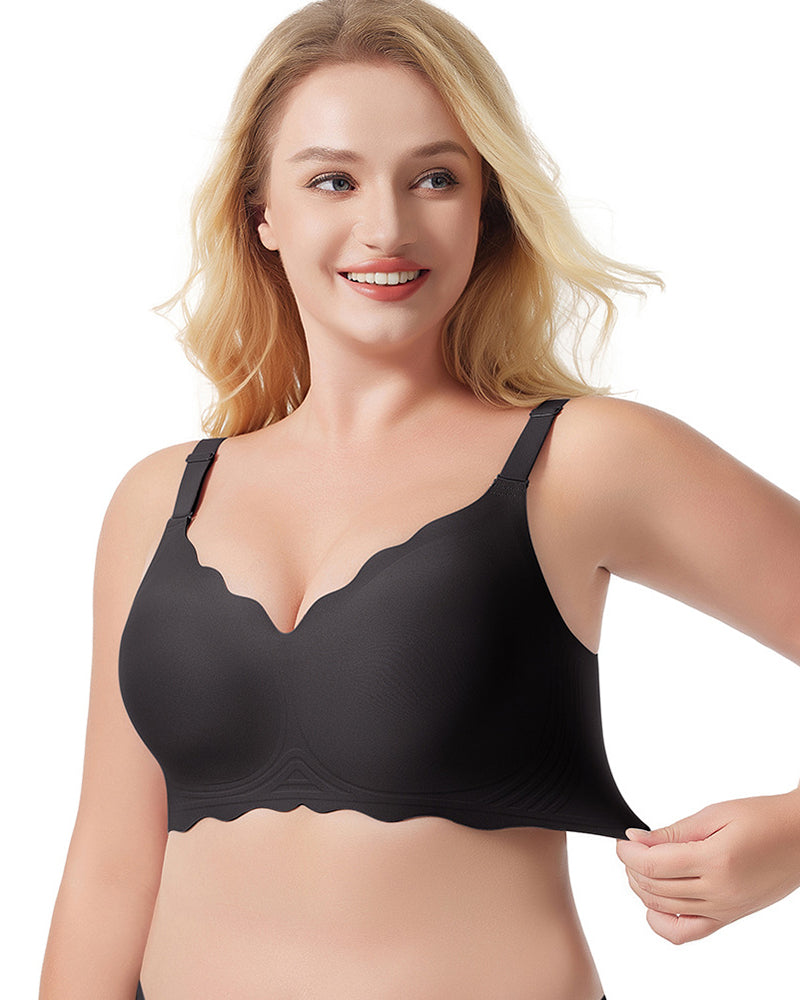Traceless Women's Plus Size Underwear Bra Gather-up Acer Simple Casual
