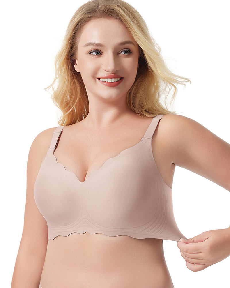 Traceless Women's Plus Size Underwear Bra Gather-up Acer Simple Casual