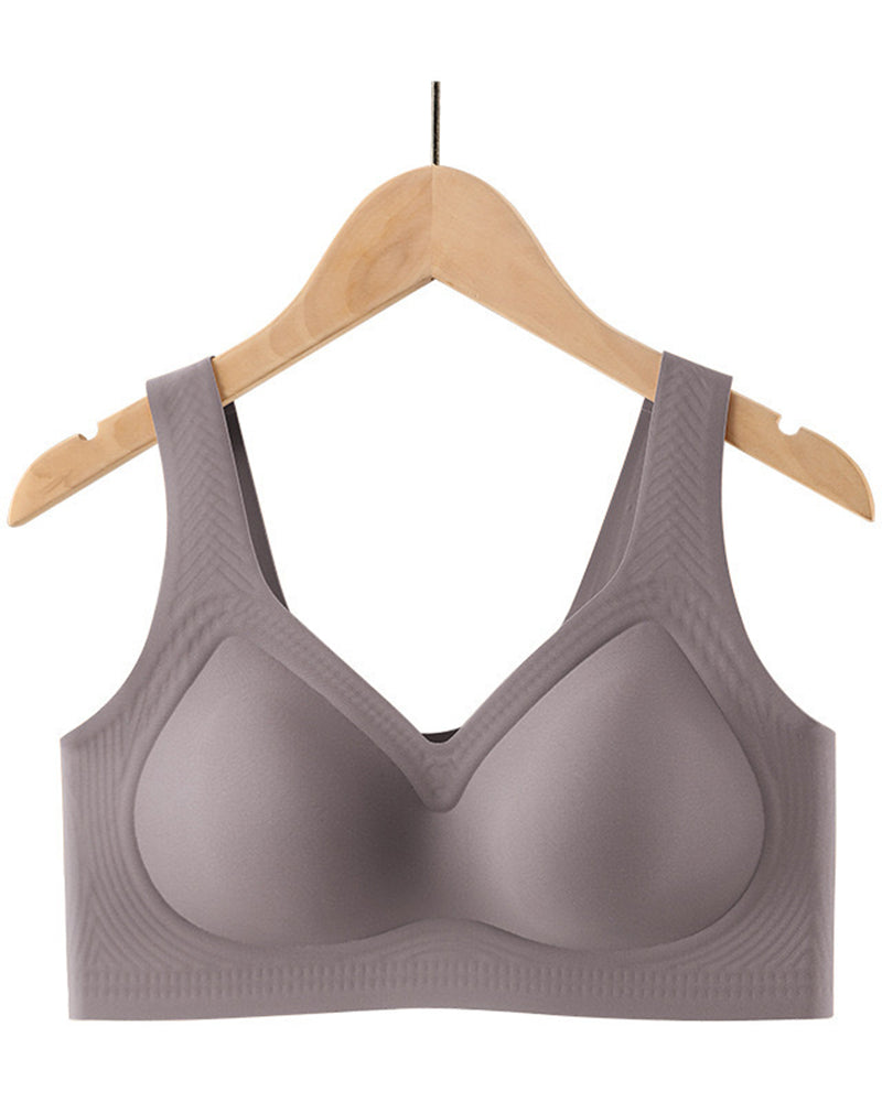 Plus Size Comfortable Seamless Bras for Curvy Women Maximizes Curves While Minimizing Appearance Push-Up Bra with Gathering Effect