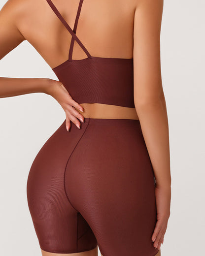 Seamless Sports Bra Set for Women Strapless Bra with Comfortable, Breathable Yoga Pants