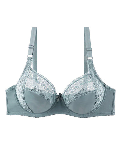 Plus Size Women's Underwear Push-Up Lightweight Underwire Shaping Side-Boob Control Lace
