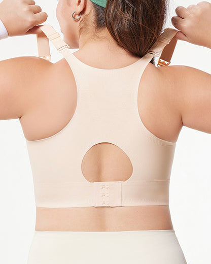 Plus-Size Women's Lingerie Seamless Minimizes Large Bust Push-Up & Lift Side Support Sculpted Back Sports