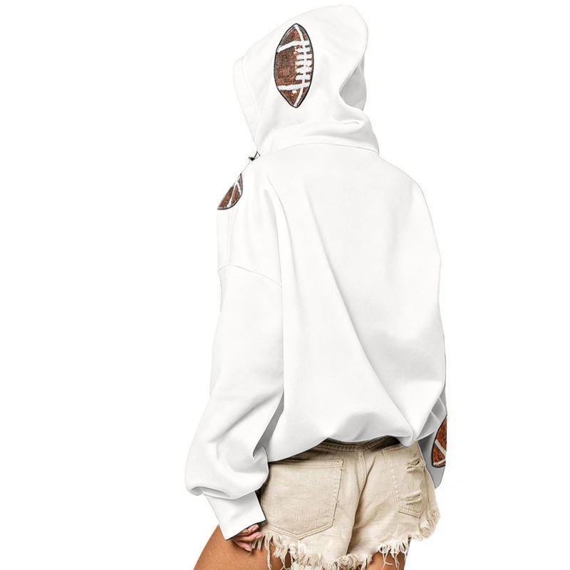 ‘Glam Kickoff’ Long Sleeve Zip Hoodie