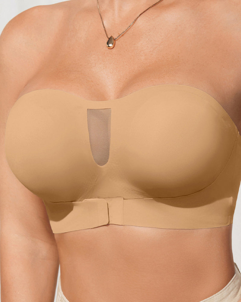 Strapless, Gathering, Small Bust, Non-Slip, Wrap-Around, Anti-Exposure, Seamless, Halter Neck, Lightweight, Invisible, Beautiful Back, Women's Bra