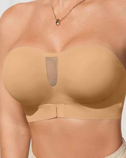 Strapless, Gathering, Small Bust, Non-Slip, Wrap-Around, Anti-Exposure, Seamless, Halter Neck, Lightweight, Invisible, Beautiful Back, Women's Bra