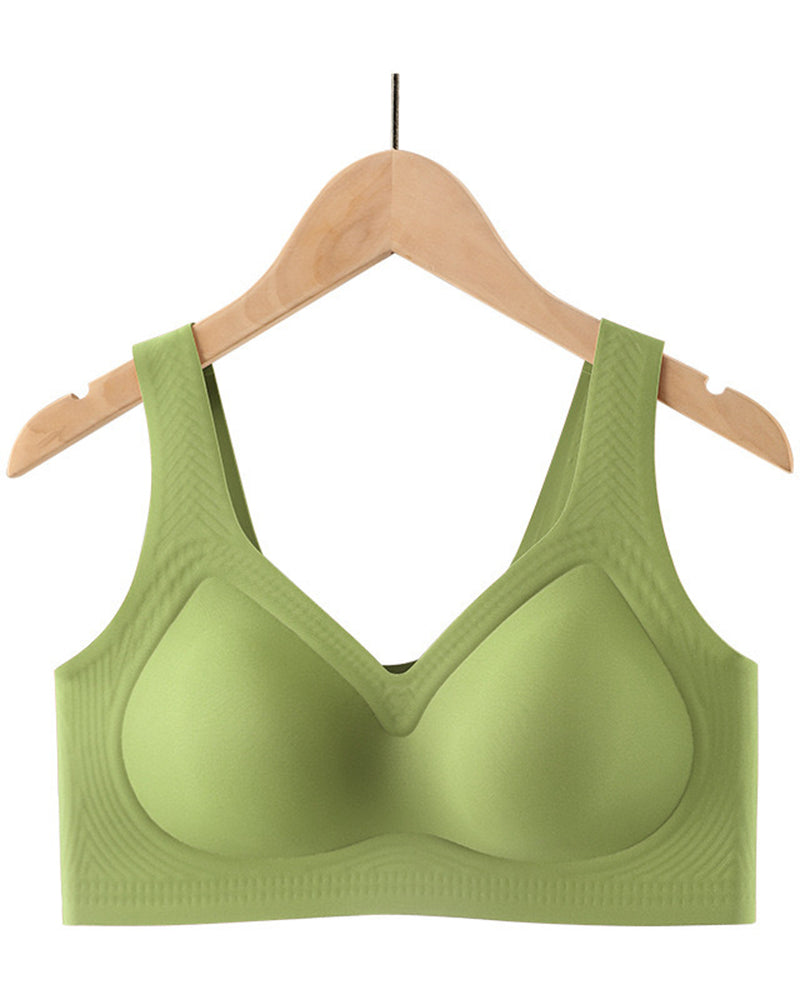 Plus Size Comfortable Seamless Bras for Curvy Women Maximizes Curves While Minimizing Appearance Push-Up Bra with Gathering Effect