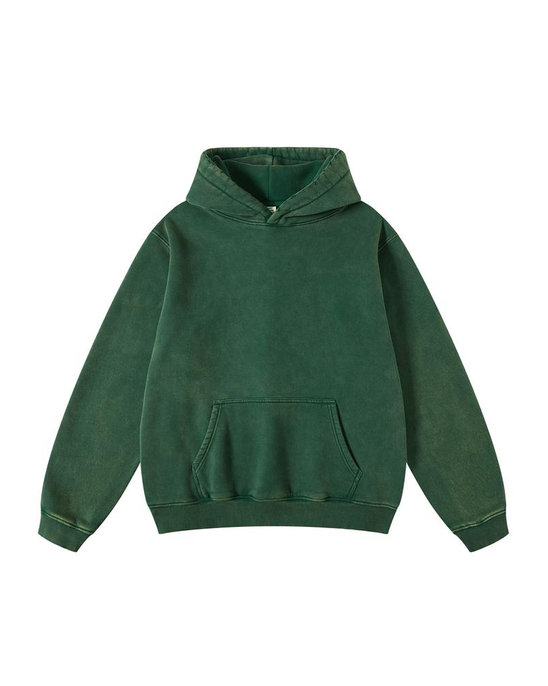 Oversized Unisex Acid Wash Hoodie Pullover