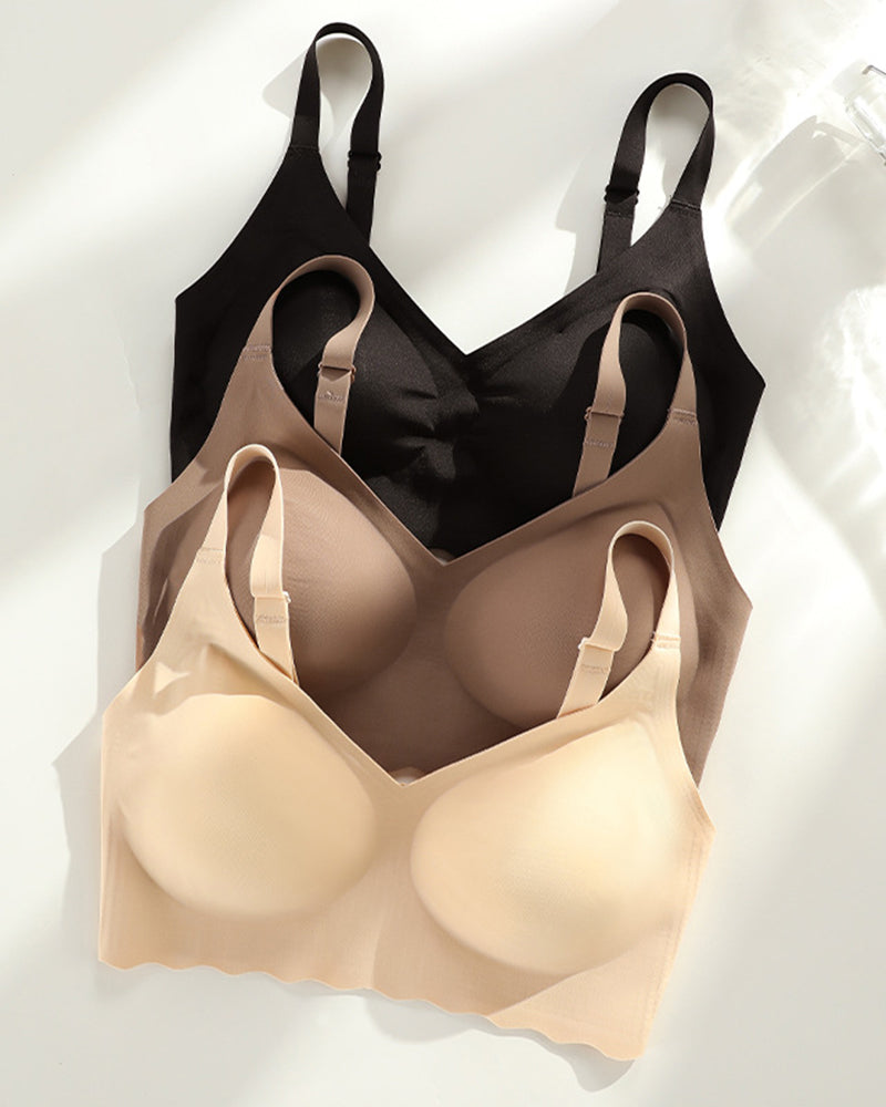 Lightweight Backless Jelly Gel Bra for Young Women Plus Size, Seamless, Wire-Free Side-Support & Lift Design Women's Underwear