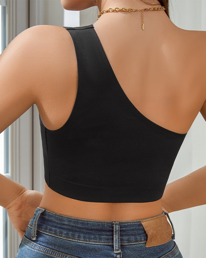 Plus Size Sexy Off-Shoulder Strapless Seamless Tank Top Women's Innerwear Single-Layer Lightweight Cup Comfortable Breathable Backless Underwear