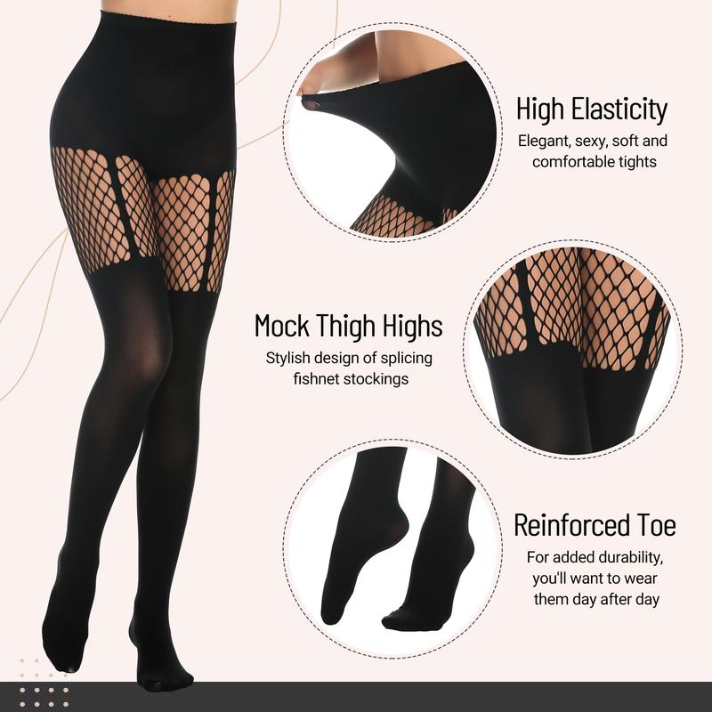 Women's Sexy Fishnet Mock Thigh High Stockings