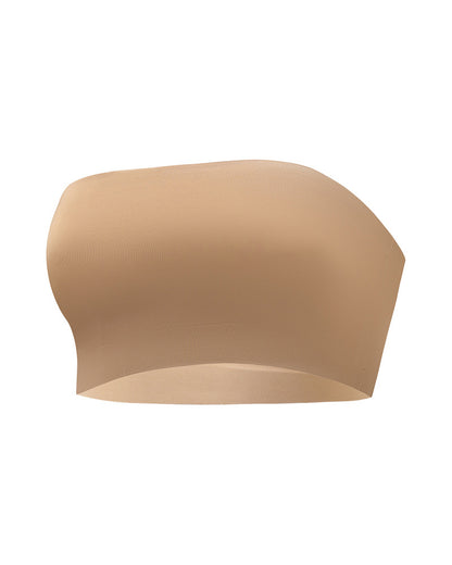 Plus Size Seamless Ice Silk Strapless Bra for Women Sheer Breathable Sexy Push-Up Strapless Lingerie for Women