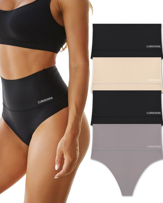 High-Rise Seamless Thong Panty(4 Pack)