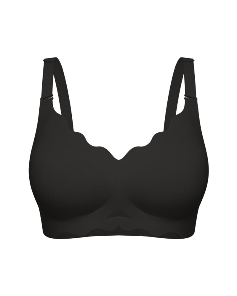 Liquid Foundation Invisible Underwear Women's Small Chest Push-up Jelly Gel Anti-sagging Latex Thin Cup Beautiful Back Bra Summer Seamless