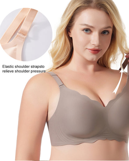 Traceless Women's Plus Size Underwear Bra Gather-up Acer Simple Casual