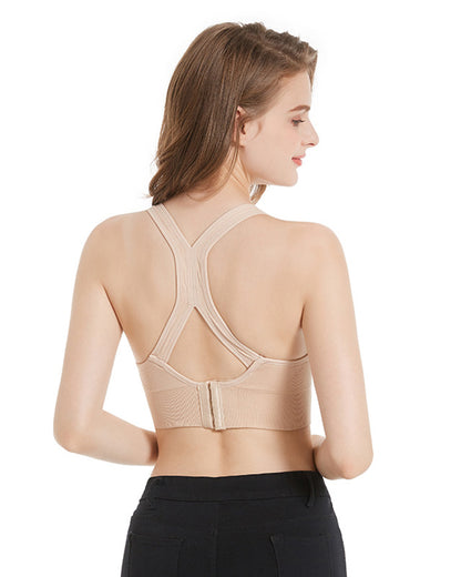 Plus-Size Women's Lingerie Maternity Nursing Sports Front-Closure Fixed Cups
